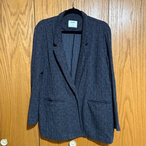 Old Navy herringbone boyfriend fit blazer size XL - Picture 2 of 6